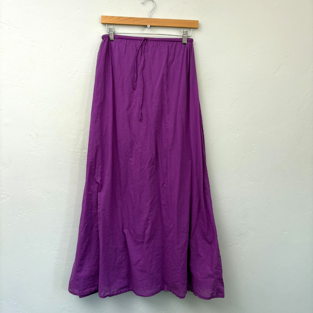 Faithful the Brand Maxi Skirt Women Size XS Purple Cotton Pull On Peasant